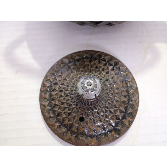 Geometric Pattern Cast Iron Japanese Style Tea or Coffee Pot 5" Tall Pot - Picture 4 of 16